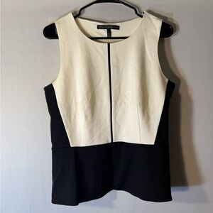 White House Black Market Two-Tone Sleeveless Blouse